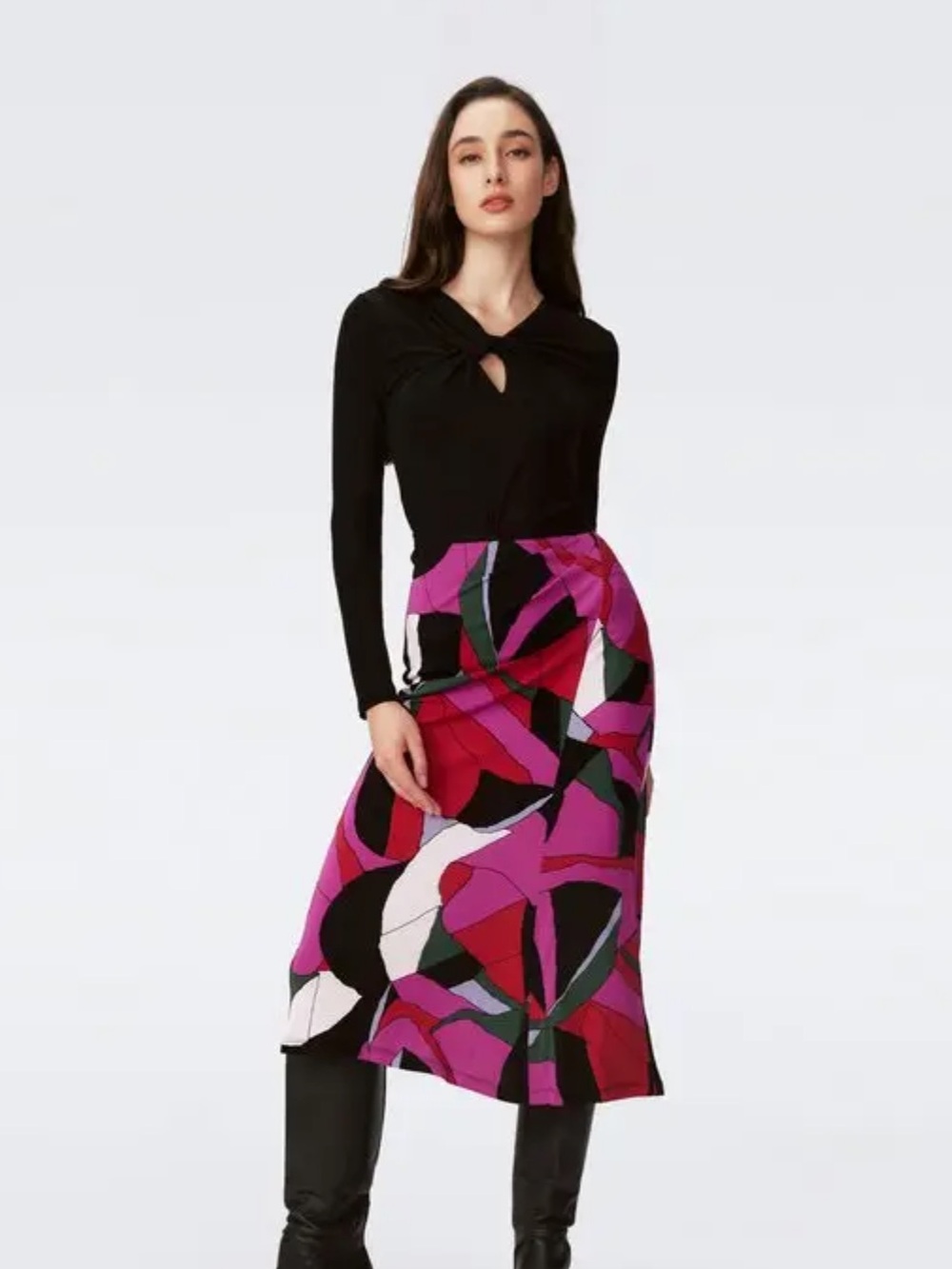 DVF Whitley Skirt in Huge Tendu